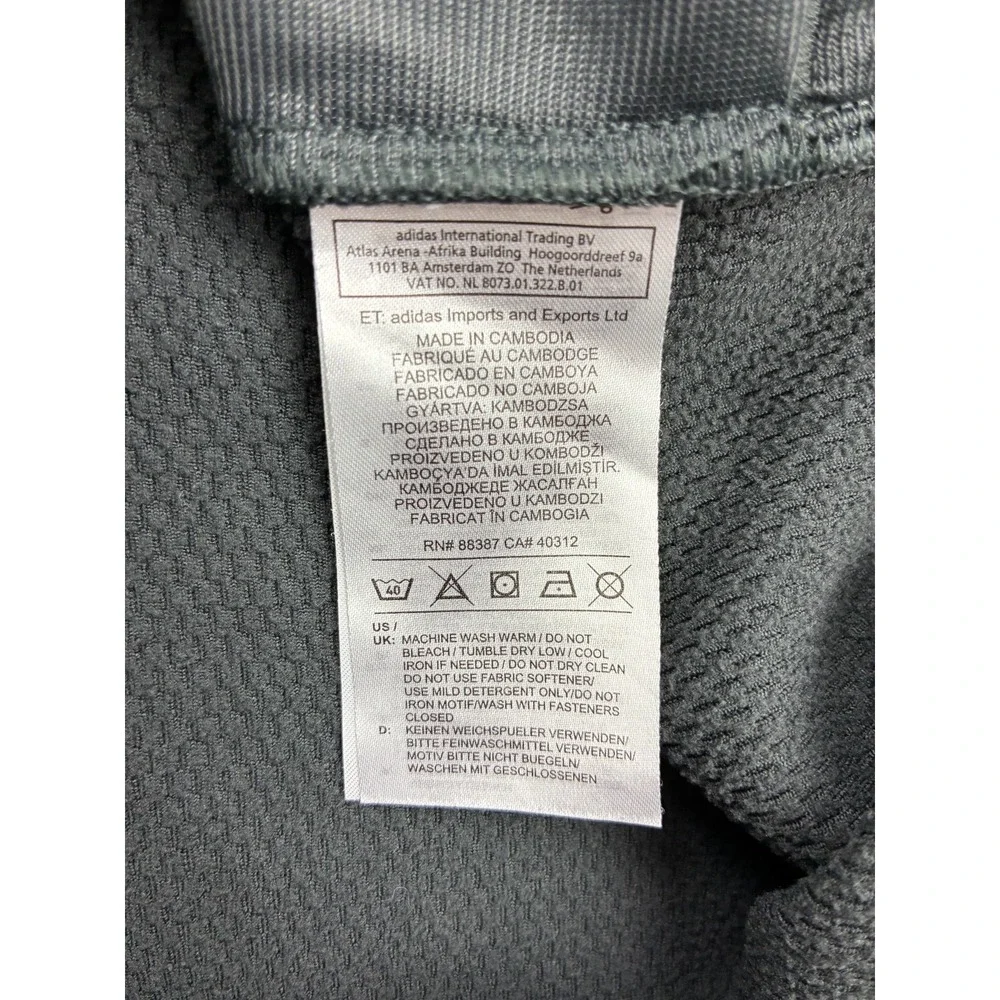 Adidas ClimaWarm Jacket Mens Small Gray Full Zip Training Track FM5538
